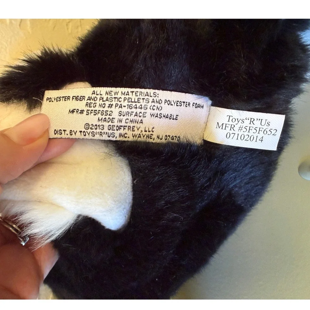 FAO Schwarz Ostrich Plush Kids 13 Inch Black White Realistic Stuffed Animal Toy